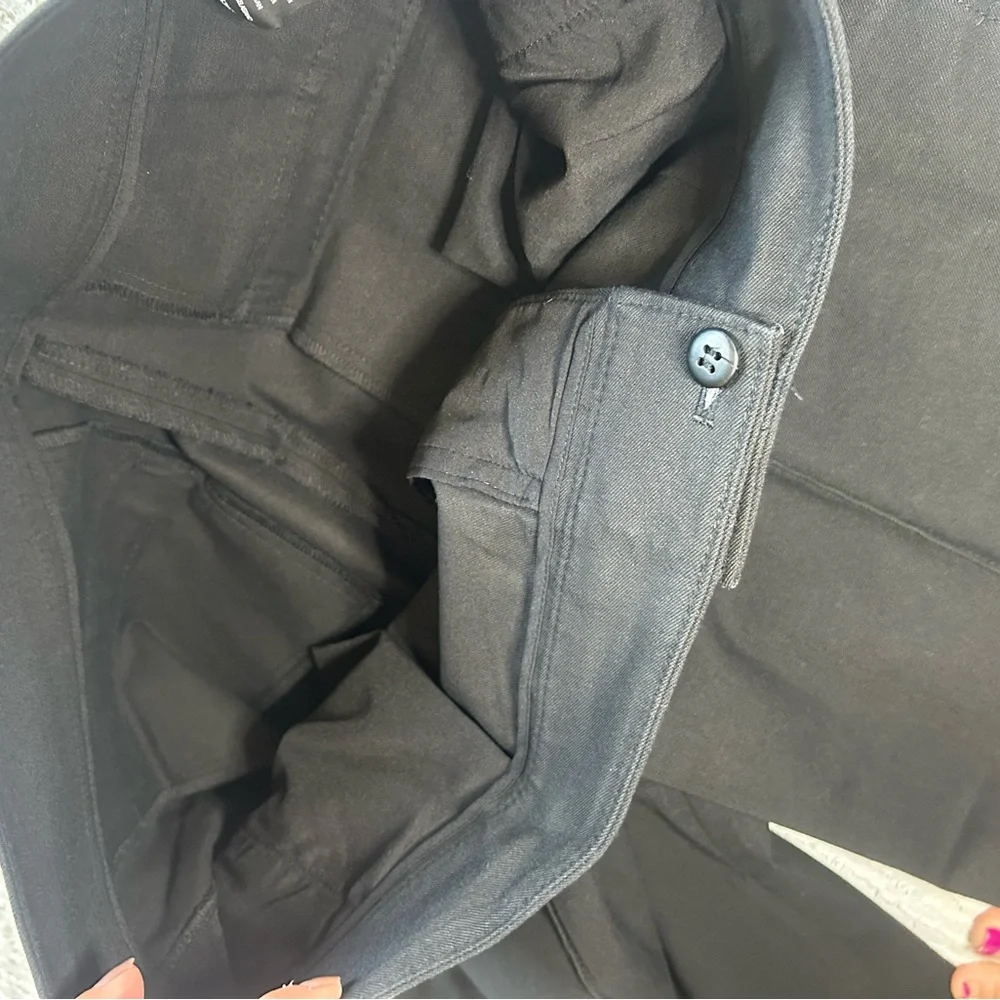 Club Monaco Black Wide Leg Pants Size 12 Casual Business Slacks (tiny hole) - Picture 8 of 11
